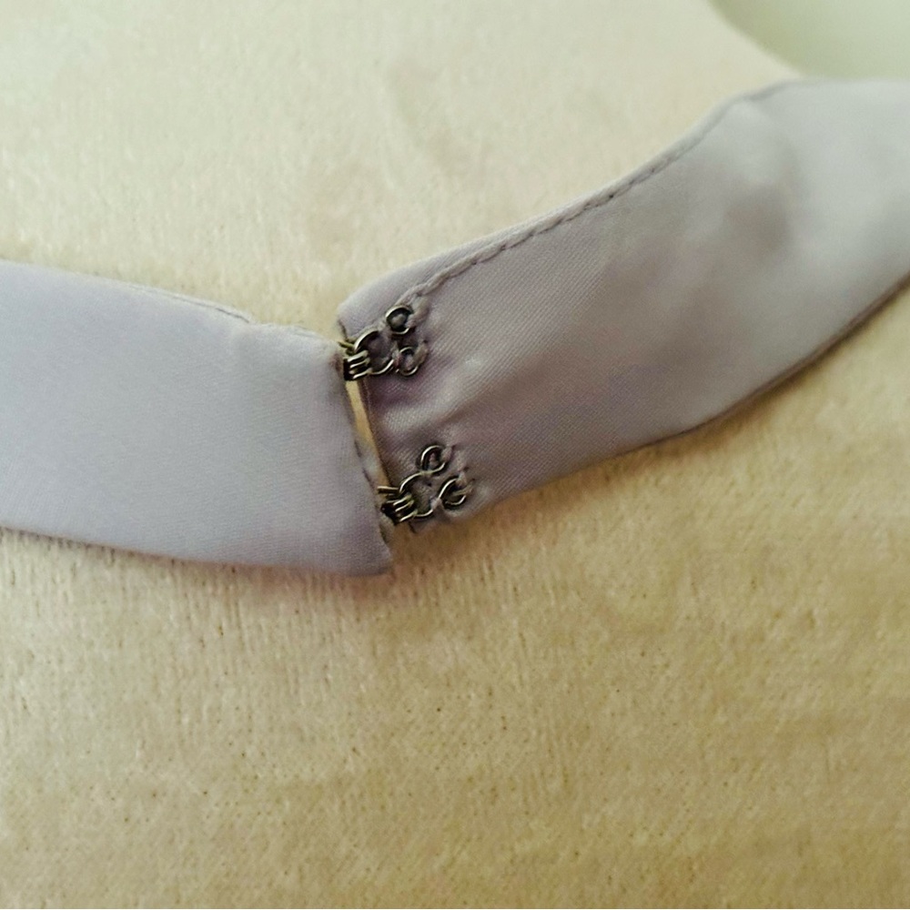 NWT Alfred Angelo Sz 14 Light Grey Sweetheart Halter Formal Bridesmaid Dress - Picture 9 of 13